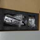 1.25" Highway Footpegs, Adjustable Footrest Mounting P-Clamps Compatible with Harley Sportster Touring Softail Dyna Honda Kawasaki Suzuki Yamaha with 1-1/4" Engine GuardChrome