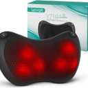 VOYOR-Health Shiatsu Neck and Back Massager with Heat - 3D Kneading Deep Tissue Massage Pillow for Lower Back, Shoulder, Calf, Foot, Use at Home, Office YZ101 (Dark Black)