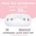 Crib Mobile for Girls, Baby Mobile for Crib with 12 Lullabies Digital Musical Box, 3 Modes, Volume & Songs Control, Pink Design for Nursey Decor