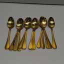ReaNea Gold Dinner Spoons 18 Pieces, Stainless Steel Titanium Gold Plating Table Spoon, Soup Spoons, Use for Home, Restaurant, Wedding, Parties, Events, Christmax
