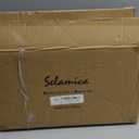 Selamica Ceramic Serving Platters, 14 Inch Serving Trays for Party Entertaining, Large Rectangular Serving Plates for Appetizer, Charcuterie, Dessert, Fruit, Set of 4, Assorted Colors