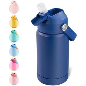 Kerilyn Stainless Steel Insulated Water Bottle For Kids, Toddler Cup With Straws Leak-proof, For School Boys Girls, BPA Free, Blue, 12oz Kerilyn Stainless Steel Insulated Water Bottle For Kids, Toddler Cup With Straws Leak-proof, For School Boys Girls, BPA Free, Blue, 12oz