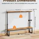 Homde 2-Tier Narrow Console Table: 39.4" Industrial Design with Outlets, 39.3" Length