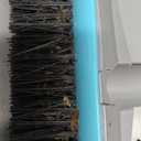 Swimming Pool Brush Head with Round Ends, 17.5" Heavy Duty Aluminum Back Head for Cleans Walls, Tiles & Floors, 7 Rows Premium Nylon Bristles with EZ Clips (Blue Black)
