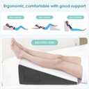 Cozymaker 10" Bed Wedge Pillow for Sleeping After Surgery, Back Support, Leg Elevation, Gerd Acid Reflux, Neck Pain, Snoring, Cooling Memory Foam Triangle Incline Wedge, Triangle Wedge 24*24*10 inch