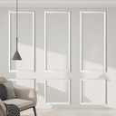 PALMPOP Peel and Stick Wall Molding Kit of 6 Frames,Premade Accent Wainscoting Panels, Ready to Molding Trim for Living Room Bedroom Corridor Home Interior Wall Panel Decor (54x24in)