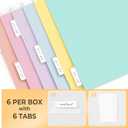 SUNEE 6 Pack Hanging File Folders,Hanging File Folders Letter Size with 1/5-cut Tabs, Assorted Macaron Colors Folders,Stay Organized for Your Home and Office Bulk File and Documents