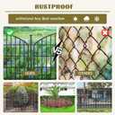 16 Panels No Dig Garden Fence with Gate, 32in x 38.6ft Decorative Dog Fence Outdoor for Yard, Tall Animal Barrier Fencing Rustproof Metal Garden Edging Border, Temporary Fencing for Outdoor, Patio