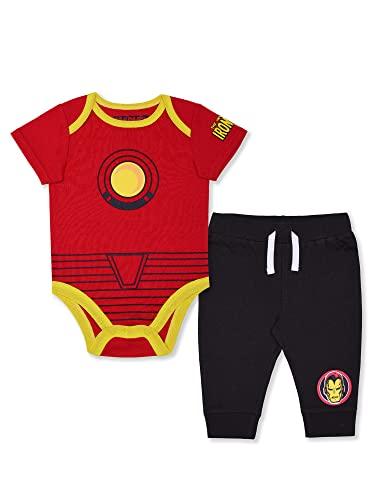 Marvel Avengers Boys’ Bodysuit and Jogger Set for Newborn and Infant 
