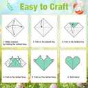 Harloon 500 Sheets Easter Origami Paper 20 Styles 6 Inch Pastel Double Sided Preprinted Easter Bunny Pattern Folding Paper Crafts Arts for School Class Holiday Scrapbook Decor Easy Fold for Beginner
