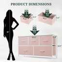 5-Drawer Dresser for Bedroom, Anti-Tip Wide Storage Organizer Fabric, 11.8"D x 39.4"W x 20.9"H