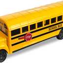 ArtCreativity Yellow School Bus Toy for Kids - 8.5 Inch Pull Back Car with Cool Opening Doors and Rubber Tires - Durable Diecast School Bus - Best Birthday Gift for Boys and Girls