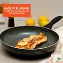IMUSA 12-Inch Ceramic Nonstick Frying Pan Large Gray Aluminum Skillet with Cool-Touch Handle, Ideal for Sauting, Stir-Frying & Searing Healthy Non-Stick Cookware for Home Kitchen