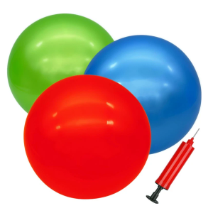 3 Pcs Inflatable Playground Balls 9 Inch Bouncy Balls with Hand Air Pump for Indoor Outdoor Play Balls for Kids