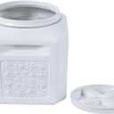 Vittles Vault Pawprint Pet Food Storage Container For Dog Food, Kibbles/Bird Seed/Oatmeal/Rice/Flour/Cereal, BPA Free, Plastic, Sealed Airtight For Cat Food, Up To 25 lb, Made in USA, With Scoop, Gray, 25 Pounds
