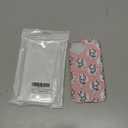 AKORAVO Full Protective Shockproof Slim Soft TPU Clear iPhone 14/13 6.1 Case, Cute Cartoon Animal Pet Dog Puppy French Bulldog Pink