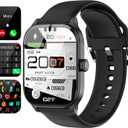 Smart Watch(Answer/Make Call), 2.01" HD Smartwatch for Women Men, Fitness Tracker with 100+ Sport Modes, IP68 Waterproof, Heart Rate/Sleep/Spo2 Monitor, Activity Tracker for Android and iPhone (Black)
