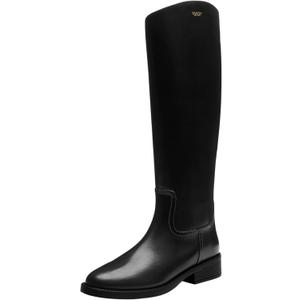 COACH Women's Park Tall Leather Boot (7.5, Black)