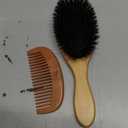Belula 100% Boar Bristle Hair Brush Set (Medium). Soft Natural Bristles for Thin and Fine Hair. Restore Shine And Texture. Wooden Comb, Travel Bag and Spa Headband Included!