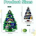 Cinrobiye 3 Pcs Christmas Nativity Scene Table Decorations Jesus Christian Table Topper Wooden Christmas Tree Tabletop Centerpieces for Home Office Mantel Fireplace Xmas Holiday Table Decor (Tree1)
