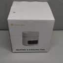 MAGIC JOHN 2 in 1 Heater Fan Combo, Space Heater 800W, Desk Heaters for Indoor Use, 2 Wind Speeds Negative Ion Air Purification, Portable Cooling Desk Fan, Quiet Heater for Office, Bedroom, White