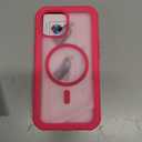 Magnetic for iPhone 15 Case, [Compatible with MagSafe][Military Grade Drop Protection][Heavy Duty Protection][Non-Slip][Shockproof] 2-Layer Durable Bumper Phone Case 6.1''-Rose