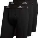 Adidas Men's Performance 3-Pack Long Boxer Brief, Underwear Boxer Briefs, Black, Size XL