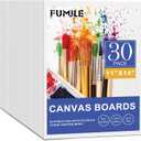 FUMILE 11x14 Canvas Boards for Painting, 30 Pack Canvases for Painting 11x14 Inch Primed Acid Free Blank Canvas Panels for Oil Paint, Watercolor, Acrylic Paint, Gouache and Tempera.