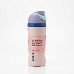 Owala Kids FreeSip Insulated Stainless Steel Water Bottle with Straw, BPA-Free Sports Water Bottle, Great for Travel, 16 oz