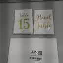 Gold Wedding Table Numbers 1-15, Gold Table Numbers For Wedding Reception Decorations, Paper Tables Number Cards 1-15 With Head Tables Number Markers For Restaurant, Events