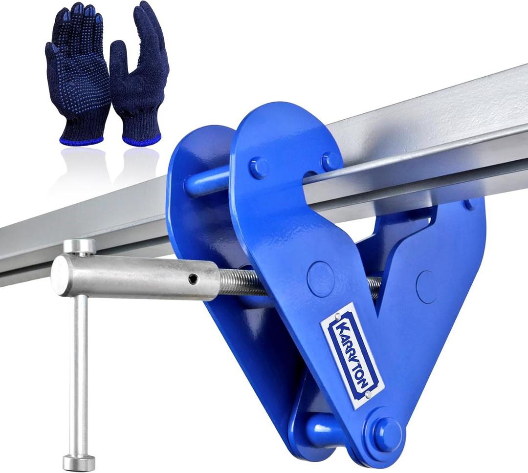 Beam Clamp 4400LB/2Ton,for Lifting & Rigging, 3-9Inch Beam Flange Width I-Beam Lifting Clamp Heavy-Duty Lifting with Hoist for Construction,Industrial,Home and Garage (2 Ton)
