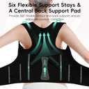 babaka Posture Corrector for Women, Invisible Lightweight Adjustable Back Brace for Upper and Lower Back Pain Relief, Hunchback, Hump, Scoliosis, Thoracic, Spine Corrector Under Clothes (Black, Small, Waist: 25''-30'') (Black, S)
