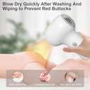 Cordless Hair Dryer for Baby, Kids Model with Charging Base, Gentle Airflow Mini Hair Dryer, Portable Travel Design, Small Dryer for Infant Delicate Skin