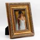 4x6 Antique gold photo frame-HD Organic Glass Black Velvet Back Panel for Family,Wedding,Festival,Art,Wall,Tabletop,Decoration and Display