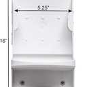 Iron Board Laundry Room Organization and Storage with Hooks, White