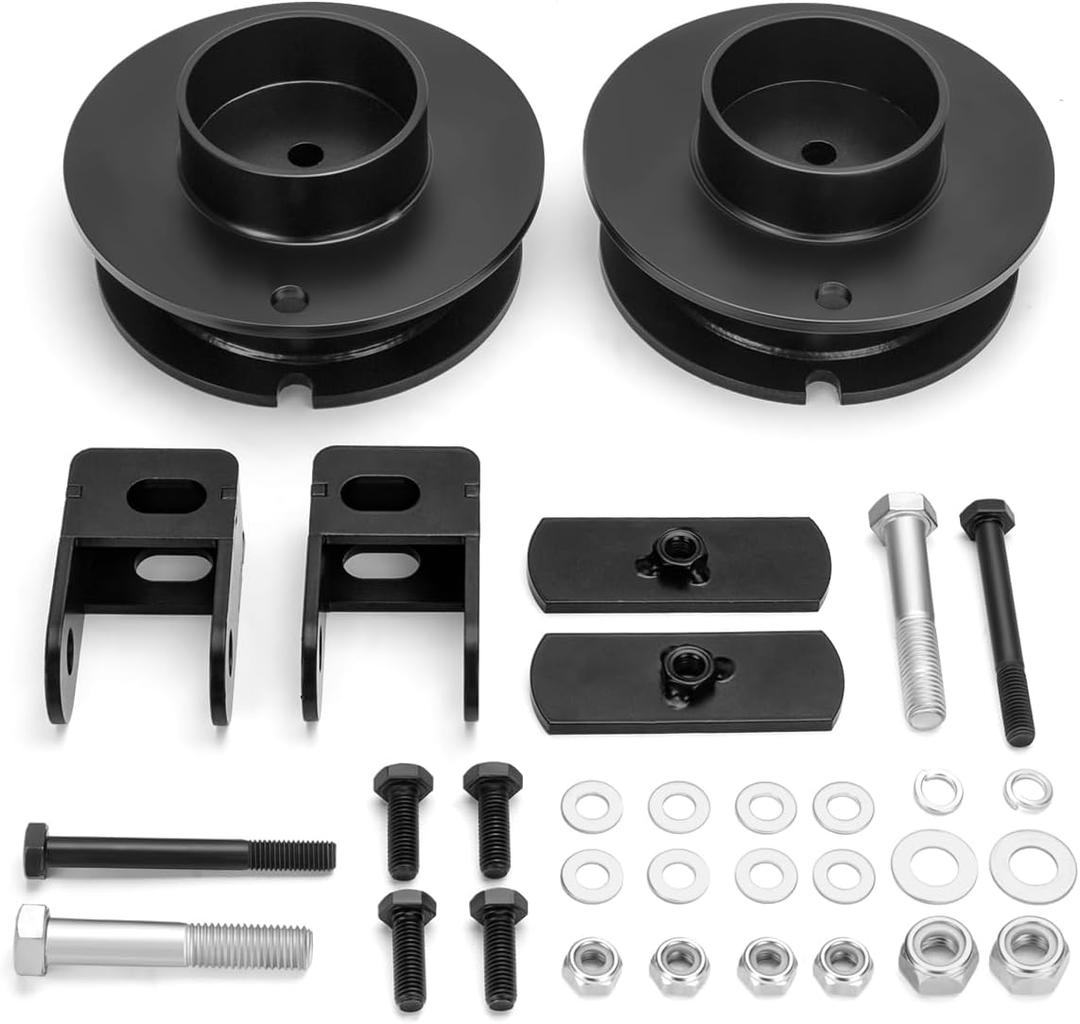 dynofit 2" Front Leveling Lift Kit for 2014-2025 Ram 2500 4WD, 2013-2025 Ram 3500 (4x4) Pick Up, Heavy Duty Steel Strut Spacers with Shock Extension Brackets