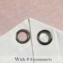 Ombre Full Blackout Curtain Panels 84 Inch Long Noise Reducing Energy Efficient Window Treatment Drapes for Bedroom Linen Texture with Grommets Top Gradient Print Cream White to Pink, 50"x84"x2