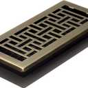 Decor Grates AJH410-A Oriental Floor Register, 4x10 Inches, Antique Brass Finish