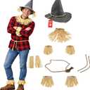 Nicky Bigs Novelties Wizard Felt Hat Witch Sorcerer Hats Adult Costume Scarecrow Accessory for Halloween (Grey)