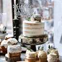 Snowflake Happy Birthday Cake Topper, Winter Birthday in November/January, Christmas Bday Party Decorations Supplies for Men Women