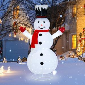 6 FT Lighted Artificial Christmas Snowman Pre-Lit Pop-up Xmas Snowman