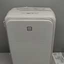 Hanke 20 Inch Expandable Carry On Luggage with Cup Holder 22x14x9 Airline Approved, Top Opening Hard Shell Suitcases with Wheels, Carry-On Travel Suitcase Trunk Luggage with Lock, Smoke White