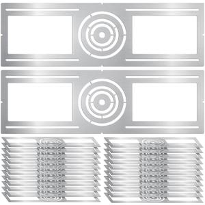 New Construction Mounting Plate, 3-4-6 Inch, LED Recessed Lighting Housing Kits, Flat Steel Rough in Bracket Fixture for LED Light Bar, 24PC Shallow Recessed Lighting Housing Plate (24 Pack, Silver)