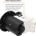 4681EA2001T Washer Drain Pump Assembly Fit for Kenmore/LG Washing Machine wm3670hwa wm3270cw wm2101hw wm3770hva wm3431hs - Replace AP5328388 4681EA1007G 4681EA1007D Drain Pump by AMI PARTS