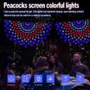 3 Packs American Flag Lights Outdoor - 4x2 FT Half Fan Shape Patriotic Net Light with 8 Modes, 450 LED Waterproof Red White and Blue Lights, 4th of July Memorial Day Decorations for 250th Anniversary