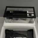 Fish Tank, 2.4 Gallon Fish Aquarium, Fish Tank Starter kit with Smart Humidifier, Temperature Display, 7-Color Lighting, 3 in 1 Quiet Pump with Filteration & Oxygenation & Circulation (Black)