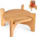 Drink Dispenser Stand, Beverage Dispenser Stand, Fit Max 8.66 Inch Diameter of Glass Drink Dispenser, Water Jugs, Water Pitcher and Containers, Natural Bamboo Wood (1 Pack)