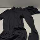 YEOREO Women Long Sleeve Flare Workout Jumpsuit Zip Up Romper Bottom Pants Wide Leg Bodysuit Bodycon Sexy One Piece (Small, Black)