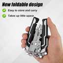 18 in 1 Foldable Wire Stripper, Foldable Multifunctional Wire Stripper Wire Stripping Pliers Wire Stripper Crimper Wire Crimping Tool for Electricians Home Construction DIY Crafts