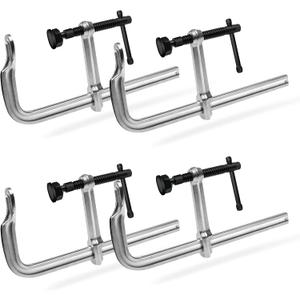 Heavy-Duty 16-Inch F-Clamps, 4-Pack, 3450 Lbs Forged Alloy Steel